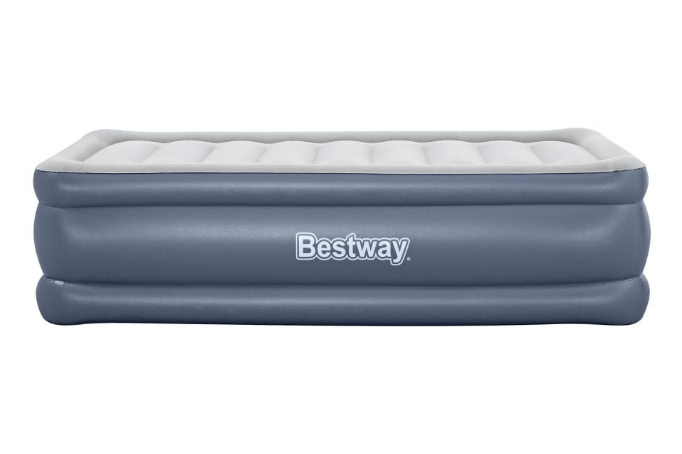 Bestway® 106713GXXX23 Tritech™ Geniş Tek Kişilik Şişme Yatak, Entegre Elektrikli Şişirme Aparatı ve Antimikrobiyal Kaplama 1.91 m x 97 cm x 51 cm
