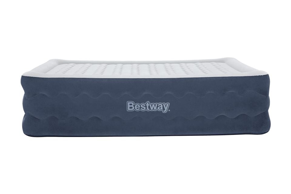 Bestway® 106716PXXX24 Tritech™ TruLeisure™ Geniş Çift Kişilik Şişme Yatak, Elektrikli Entegre Şişirme Aparatı ve Antimikrobiyal Kaplama 2.03 m x 1.52 m x 51 cm