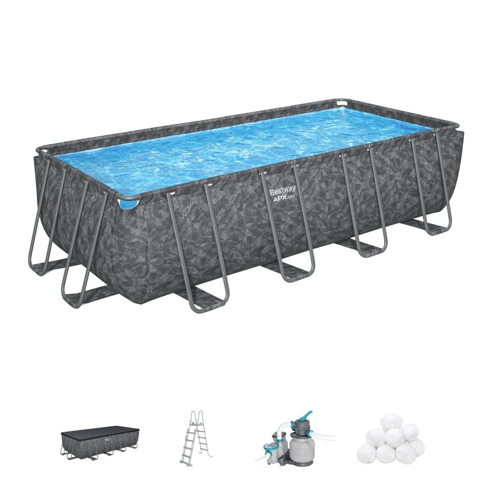 Bestway® 561KA APX 365™  Prefabrik Dikdörtgen Havuz Seti 5,49 m x 2,74 m x 1,32 m