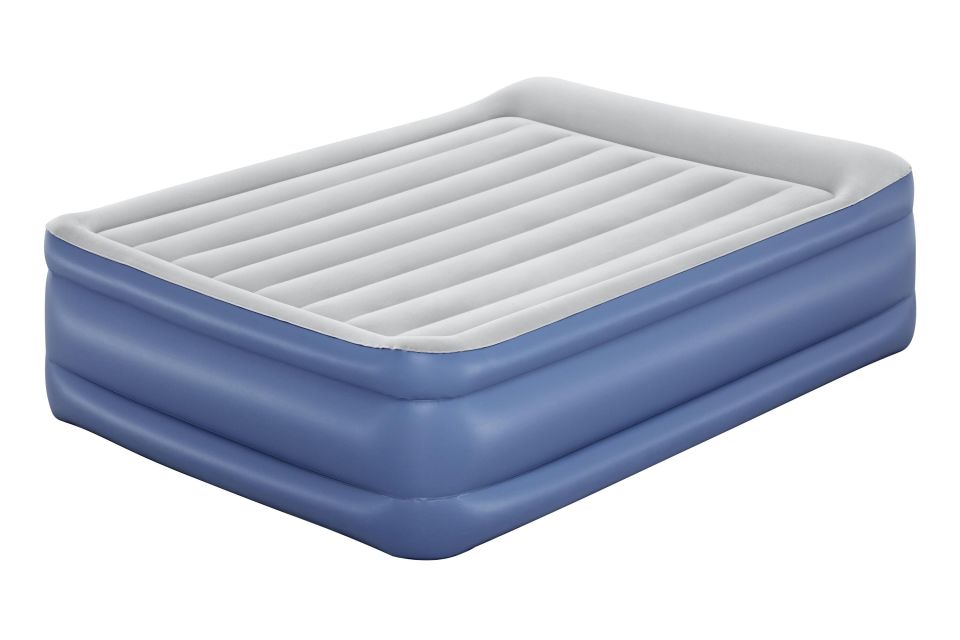 Bestway® 1067614XXX23 Tritech™ Geniş Çift Kişilik Şişme Yatak, Entegre Elektrikli Şişirme Aparatı ve Antimikrobiyal Kaplama 2.03 m x 1.52 m x 56 cm