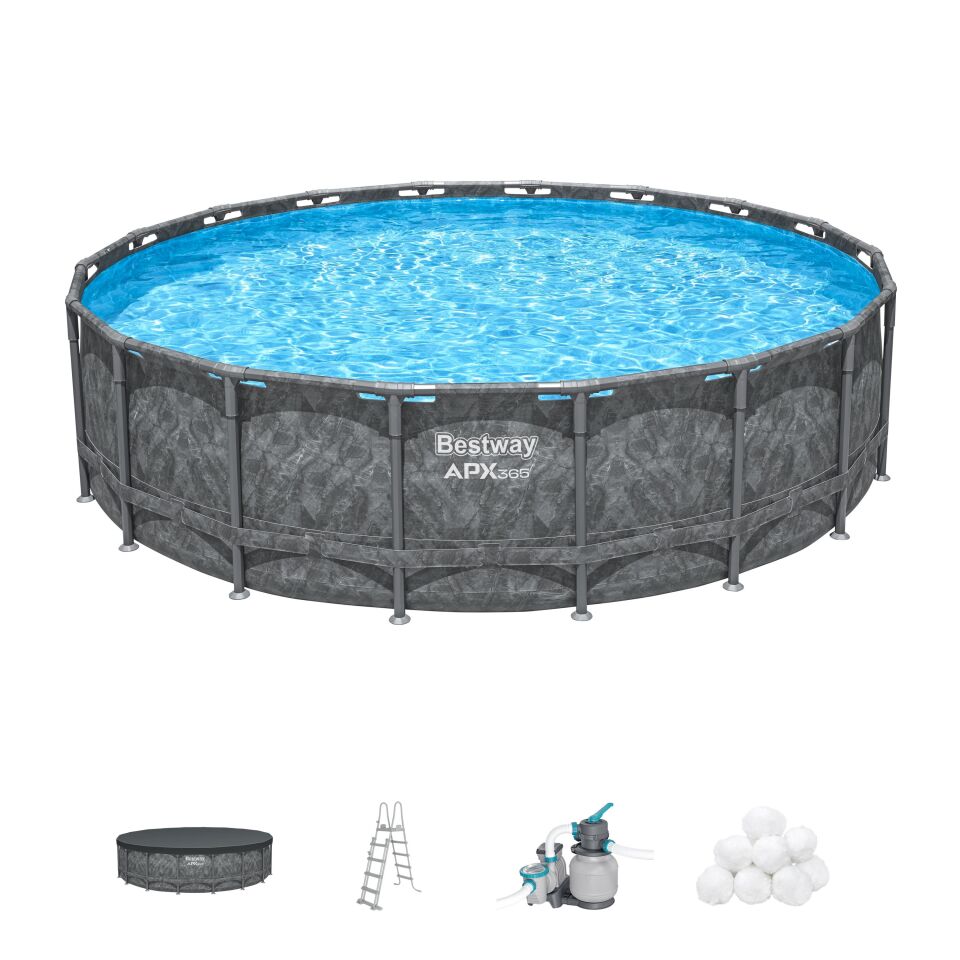 Bestway Prefabrik Havuz APX 365 Çember Prefabrik Havuz Seti 5,49 m x 1,32 m  561KC