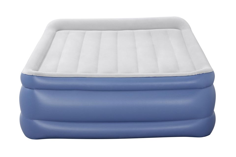 Bestway® 1067614XXX23 Tritech™ Geniş Çift Kişilik Şişme Yatak, Entegre Elektrikli Şişirme Aparatı ve Antimikrobiyal Kaplama 2.03 m x 1.52 m x 56 cm