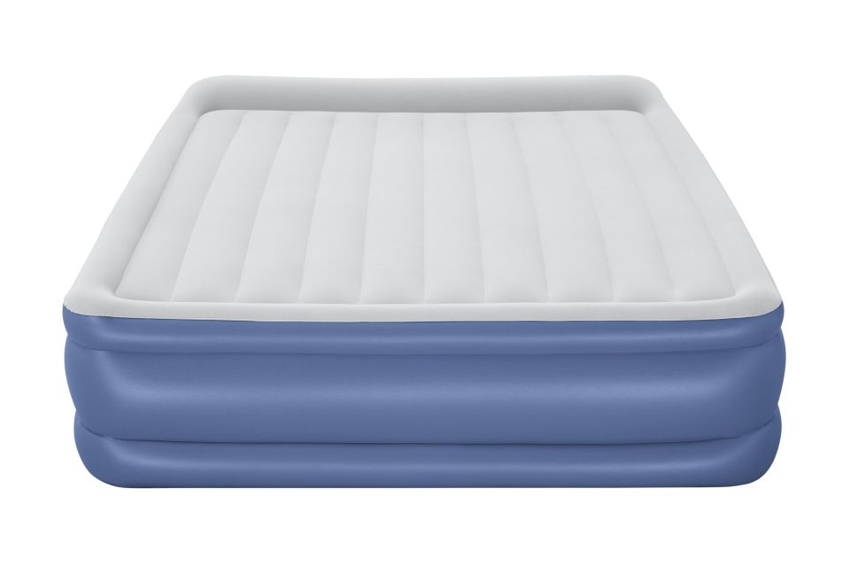 Bestway® 1067692XXX23 Tritech™ Ekstra Geniş Çift Kişilik Şişme Yatak, Entegre Elektrikli Şişirme Aparatı ve Antimikrobiyal Kaplama 2.03 m x 1.93 m x 56 cm