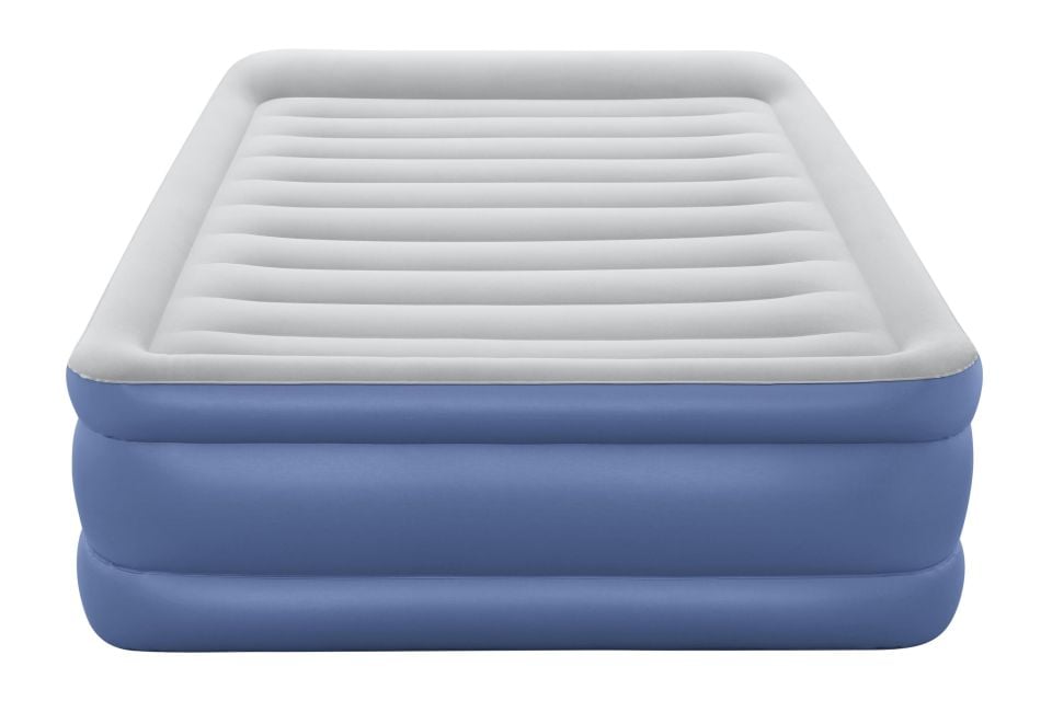 Bestway® 1067690XXX23 Tritech™ Geniş Çift Kişilik Şişme Yatak, Entegre Elektrikli Şişirme Aparatı ve Antimikrobiyal Kaplama 2.03 m x 1.52 m x 61 cm