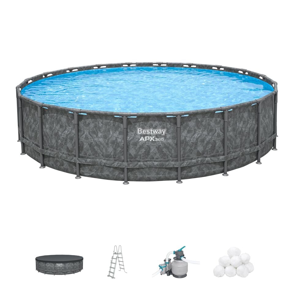 Bestway Prefabrik Havuz APX 365 Çember Prefabrik Havuz Seti 6,10 m x 1,32 m 561KE