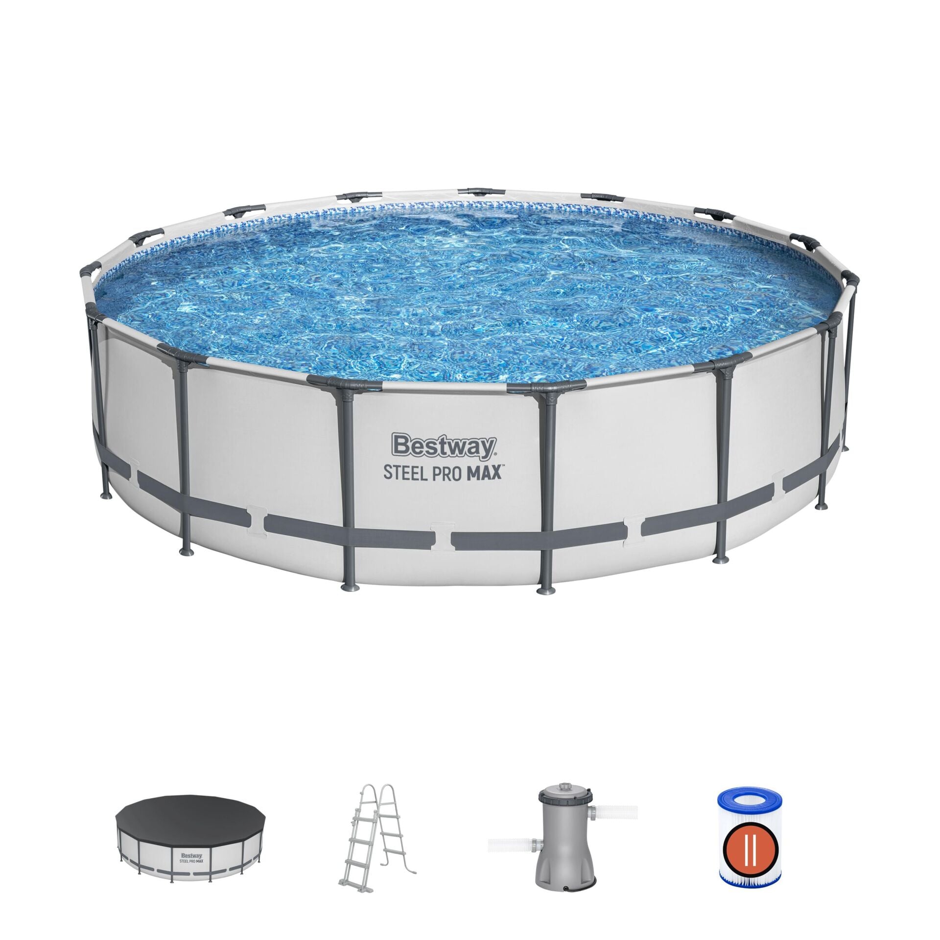 Bestway Prefabrik Havuz Steel Pro MAX Prefabrik Yer Üstü Havuz Seti 4,57 m x 1,07 m 56488