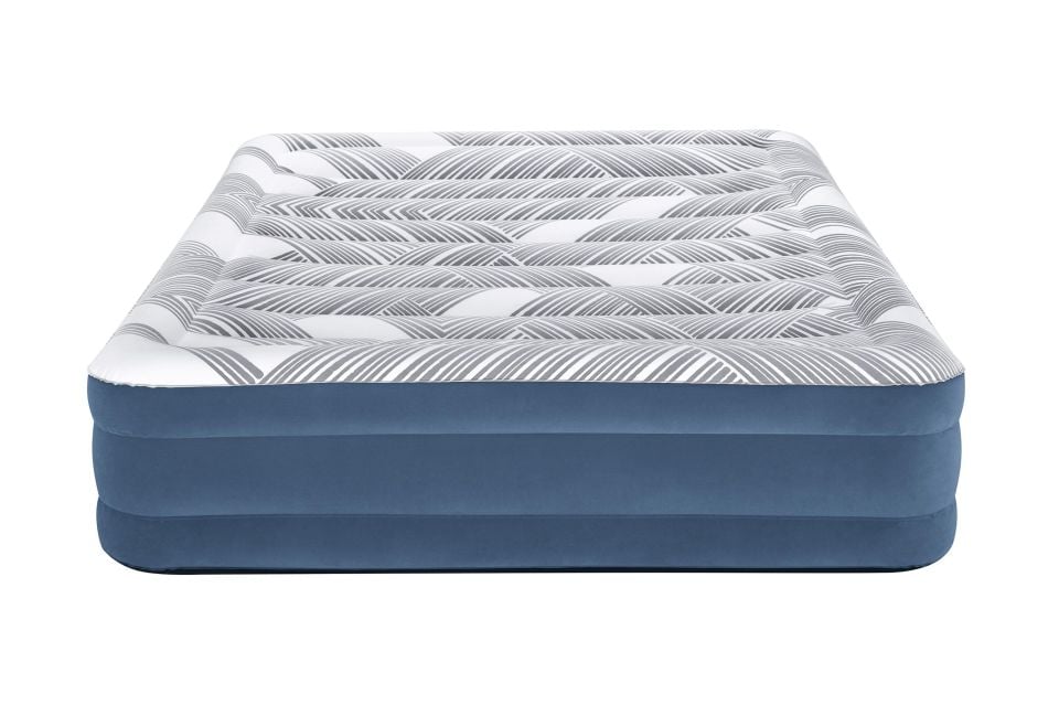 Bestway® 106712YXXX23 Tritech™ Fashion Flock™ Geniş Çift Kişilik Şişme Yatak, Entegre Elektrikli Şişirme Aparatı ve Antimikrobiyal Kaplama 2.03 m x 1.52 m x 36 cm
