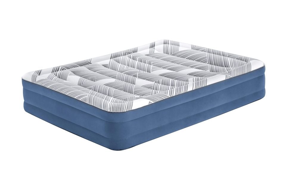 Bestway® 106712YXXX23 Tritech™ Fashion Flock™ Geniş Çift Kişilik Şişme Yatak, Entegre Elektrikli Şişirme Aparatı ve Antimikrobiyal Kaplama 2.03 m x 1.52 m x 36 cm