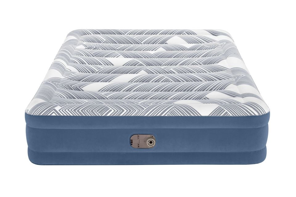 Bestway® 106712YXXX23 Tritech™ Fashion Flock™ Geniş Çift Kişilik Şişme Yatak, Entegre Elektrikli Şişirme Aparatı ve Antimikrobiyal Kaplama 2.03 m x 1.52 m x 36 cm