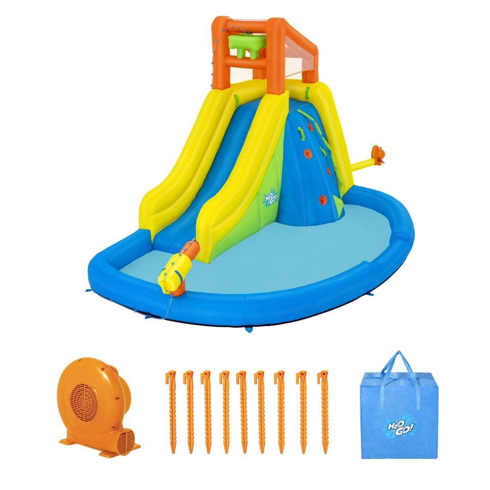 H2OGO! 53478 Mount Splashblast  Çocuklar İçin Mega Şişme Su Parkı 2.67 m
