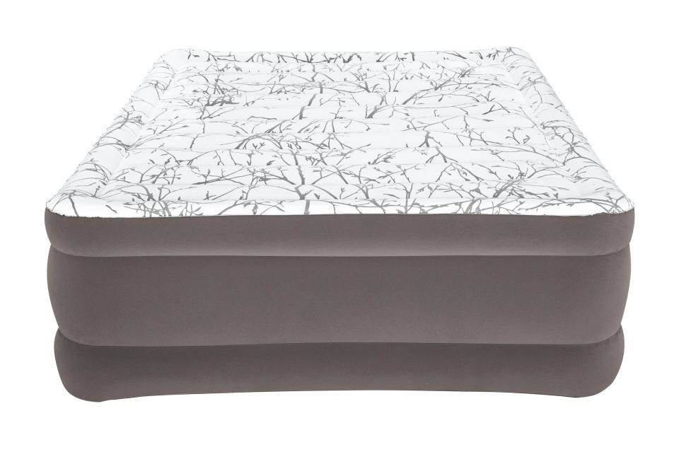 Bestway® 106713EXXX23 Tritech™ Fashion Flock™ Geniş Çift Kişilik Şişme Yatak, Entegre Elektrikli Şişirme Aparatı ve Antimikrobiyal Kaplama 2.03 m x 1.52 m x 56 cm