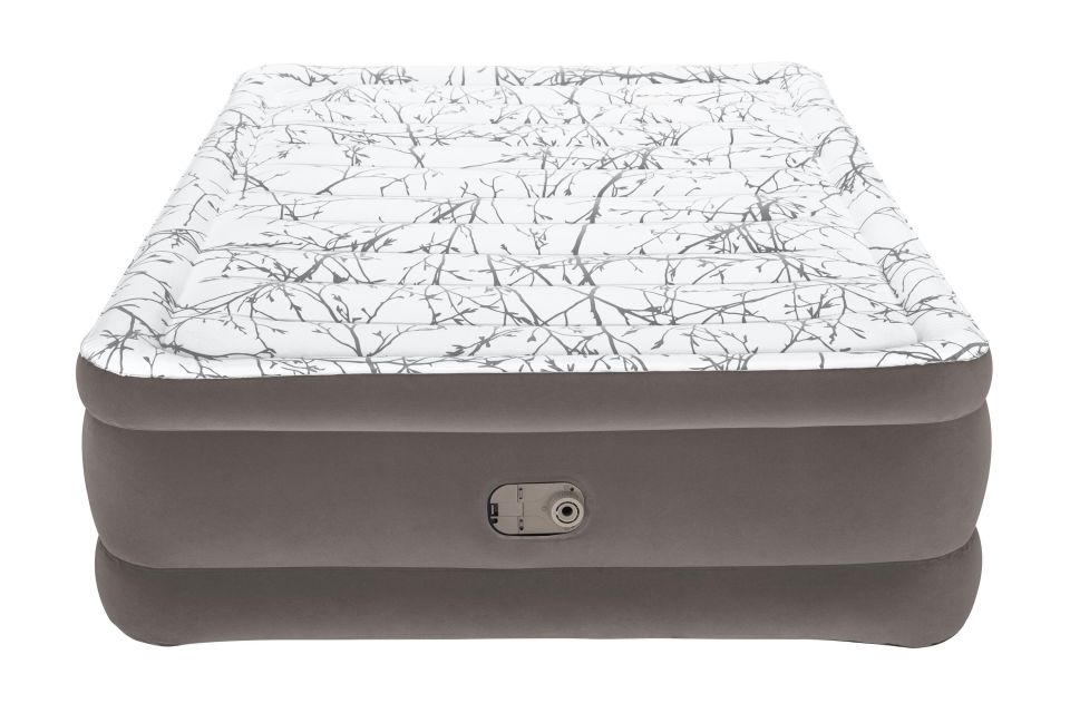 Bestway® 106713EXXX23 Tritech™ Fashion Flock™ Geniş Çift Kişilik Şişme Yatak, Entegre Elektrikli Şişirme Aparatı ve Antimikrobiyal Kaplama 2.03 m x 1.52 m x 56 cm