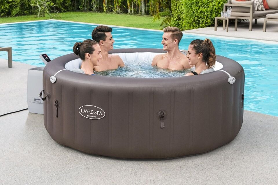 Lay-Z-Spa 6001S Dominica Smart HydroJet  Enerji Tasarruflu Şişme Spa Havuzu, Mobil Uygulama Kontrollü, 4-6 kişilik
