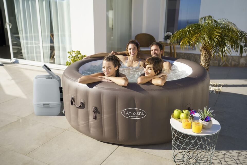 Lay-Z-Spa 6001S Dominica Smart HydroJet  Enerji Tasarruflu Şişme Spa Havuzu, Mobil Uygulama Kontrollü, 4-6 kişilik
