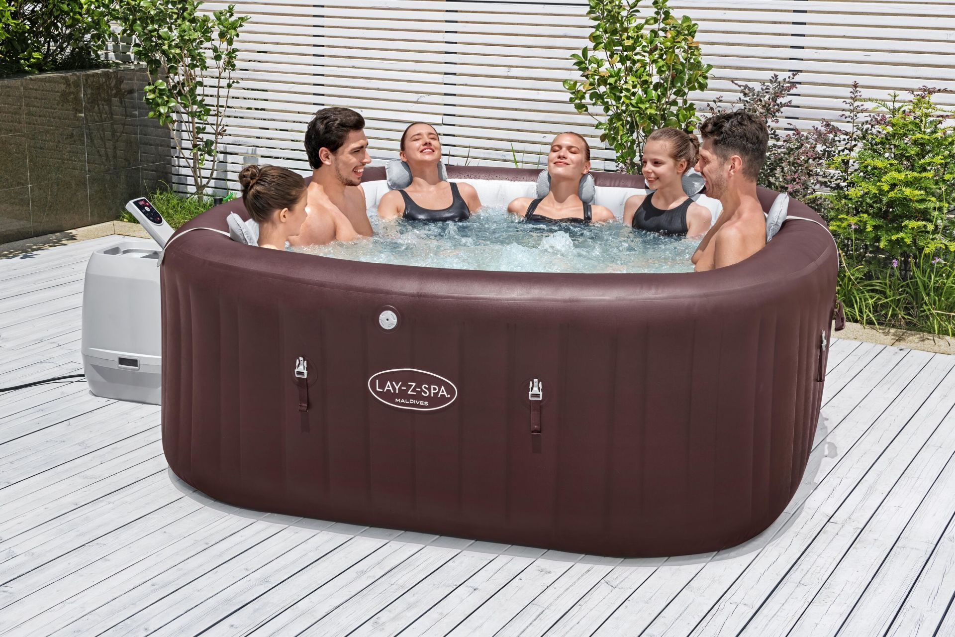 Lay-Z-Spa 6001U Maldives Smart HydroJet Pro  Enerji Tasarruflu Şişme Spa Havuzu, Mobil Uygulama Kontrollü, 5-7 kişilik
