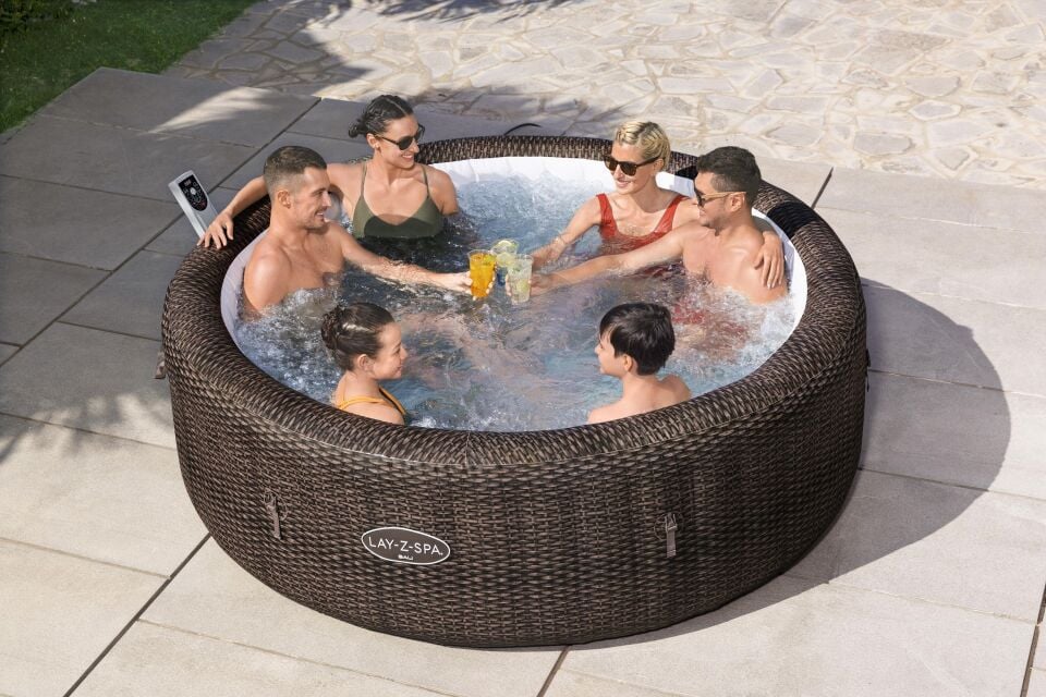Lay-Z-Spa® 6001P Bali Smart AirJet™ Enerji Tasarruflu Şişme Spa Havuzu, Mobil Uygulama Kontrollü, 5-7 kişilik