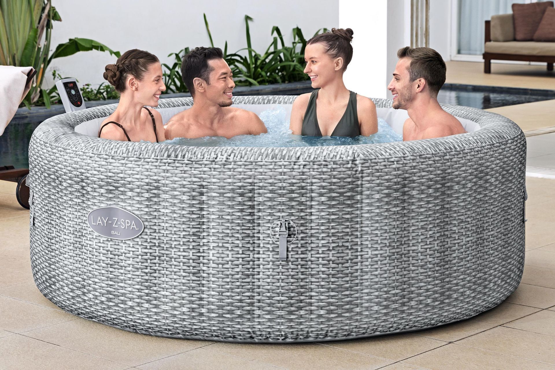 Lay-Z-Spa 6001N Bali Smart AirJet  Enerji Tasarruflu Şişme Spa Havuzu, Mobil Uygulama Kontrollü, 4-6 kişilik