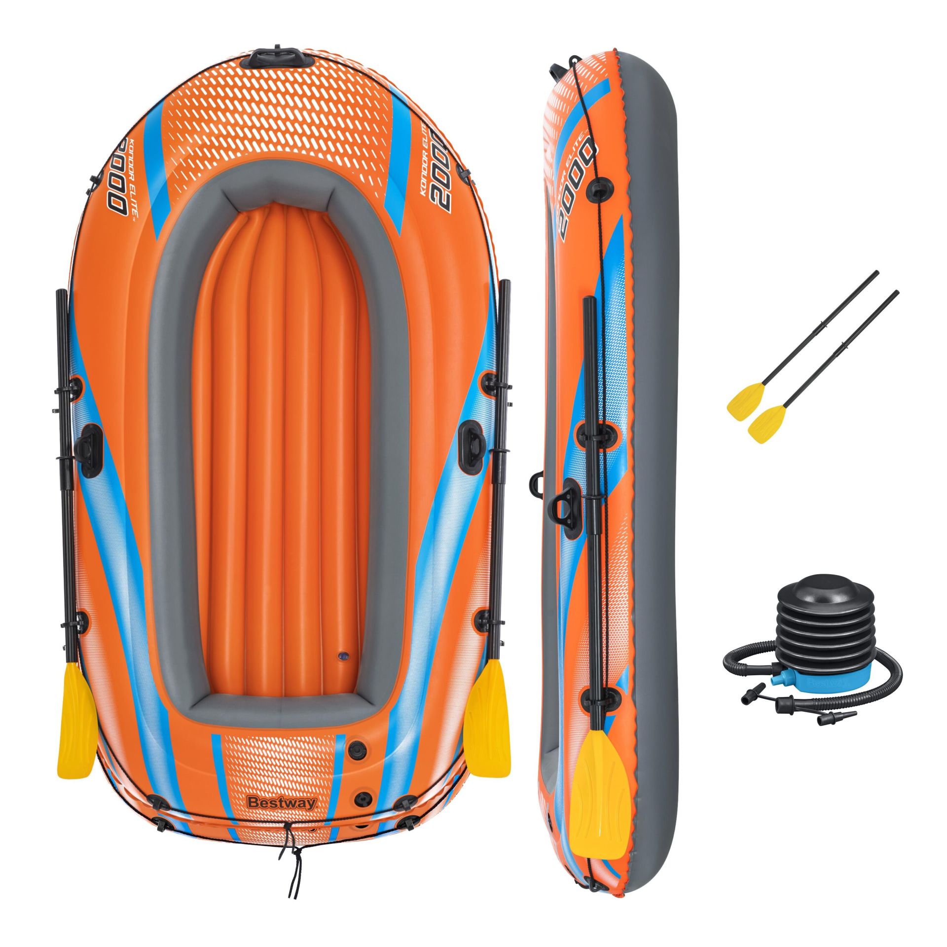 Bestway® 61141 Kondor Elite™ 2000 Şişme Bot Seti 1,96 m x 1,06 m