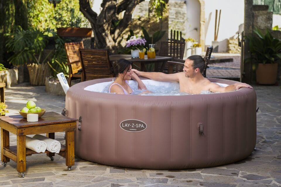 Lay-Z-Spa 6001G Hawaii Smart AirJet  Enerji Tasarruflu Şişme Spa Havuzu, Mobil Uygulama Kontrollü, 4-6 kişilik