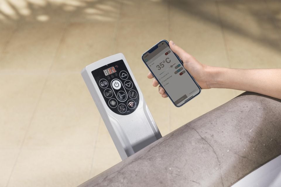 Lay-Z-Spa® 6001K Rome Smart AirJet™ Enerji Tasarruflu Şişme Spa Havuzu, Mobil Uygulama Kontrollü, 4-6 kişilik