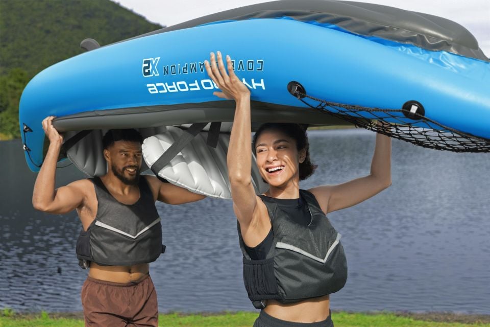 Hydro-Force™ 65131 Cove Champion X2, 2-Kişilik Şişme Kano Seti, 3,31 m