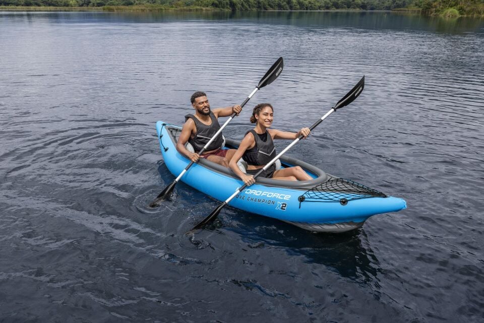 Hydro-Force™ 65131 Cove Champion X2, 2-Kişilik Şişme Kano Seti, 3,31 m