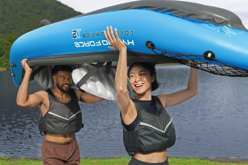 Hydro-Force 65131  Cove Champion X2 İki Kişilik Kano Seti 3.31m x 88cm