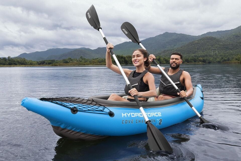 Hydro-Force 65131  Cove Champion X2 İki Kişilik Kano Seti 3.31m x 88cm
