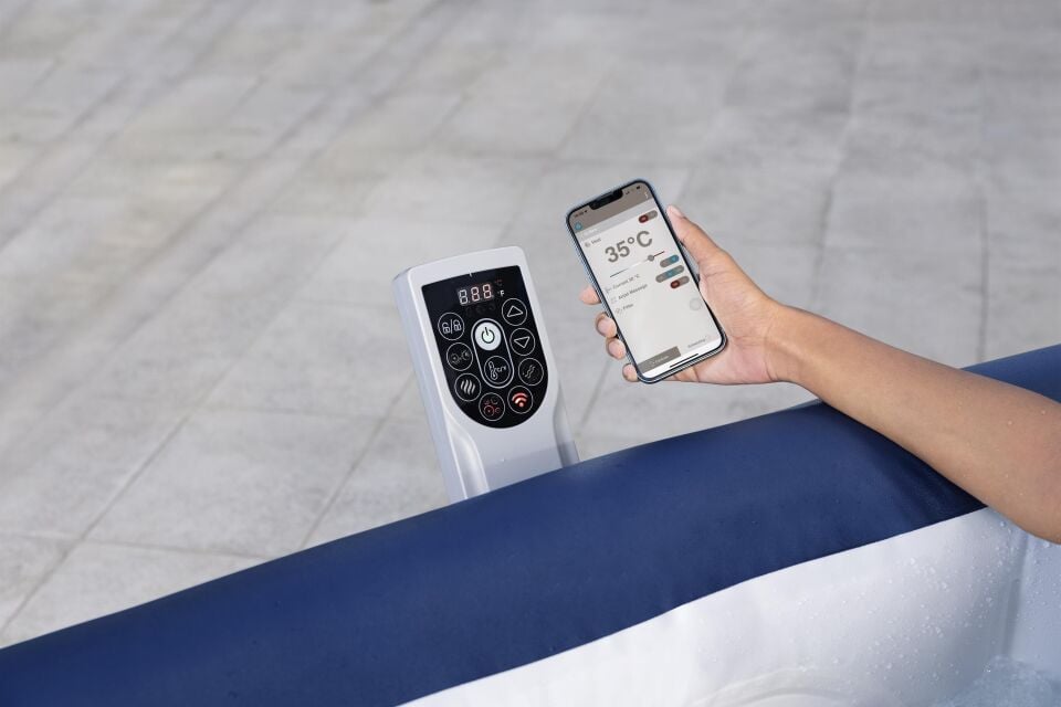 Lay-Z-Spa® Hawaii Smart AirJet™ 6001H Enerji Tasarruflu Şişme Spa Havuzu, Mobil Uygulama Kontrollü, 4-6 kişilik