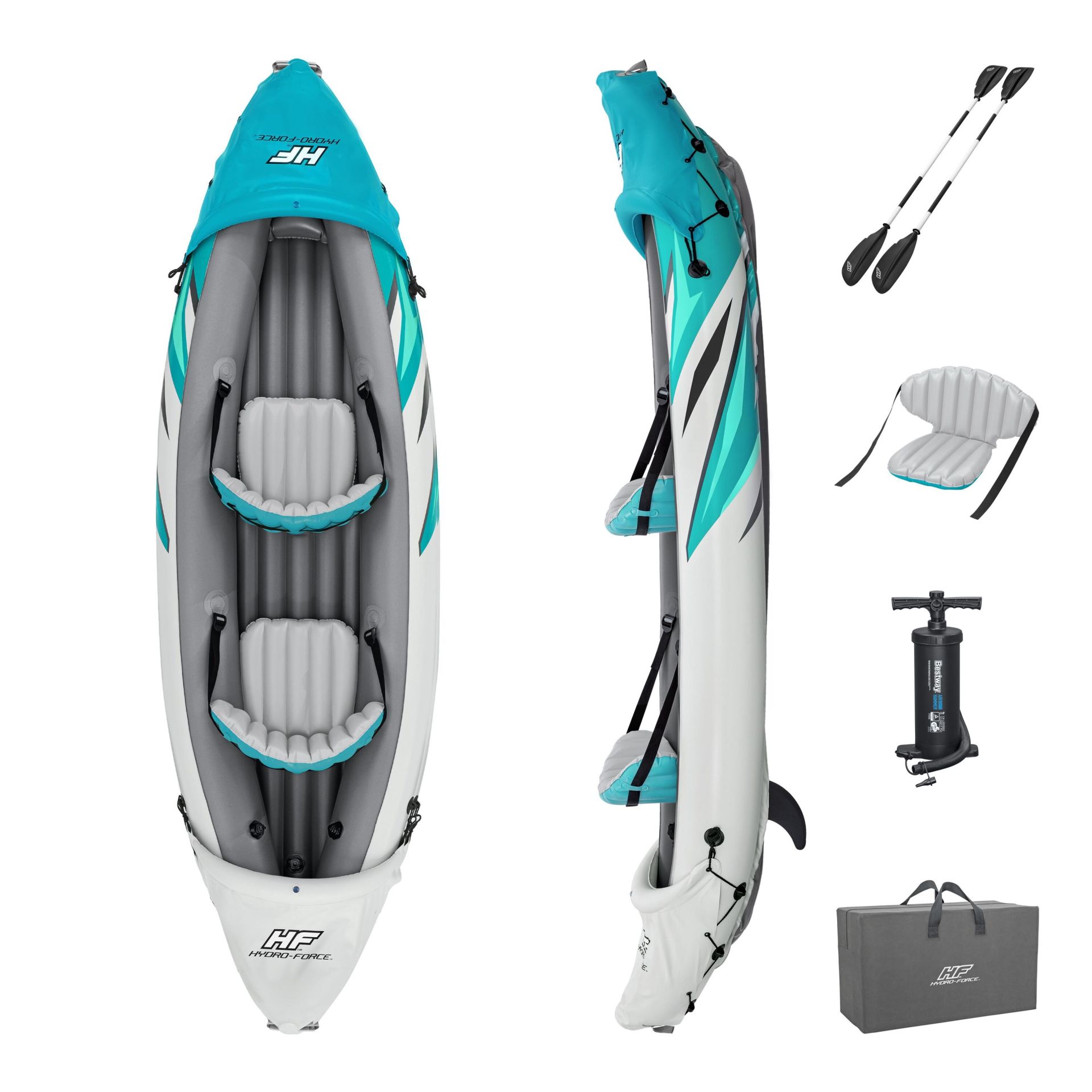 Hydro-Force™ 65142 Rapid Elite™ X2 2-Kişilik Şişme Kano Seti 3,12