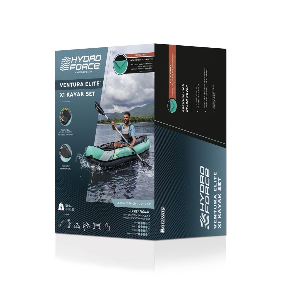 Hydro-Force™ 65118 Ventura Elite™ X1 Şişme Kano Seti 2,80 m