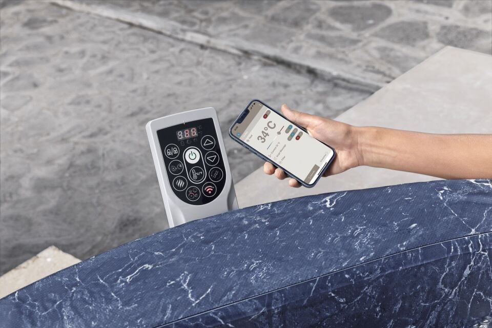 Lay-Z-Spa® Toronto Smart AirJet™ Enerji Tasarruflu Şişme Spa Havuzu, Mobil Uygulama Kontrollü, 5-7 kişilik