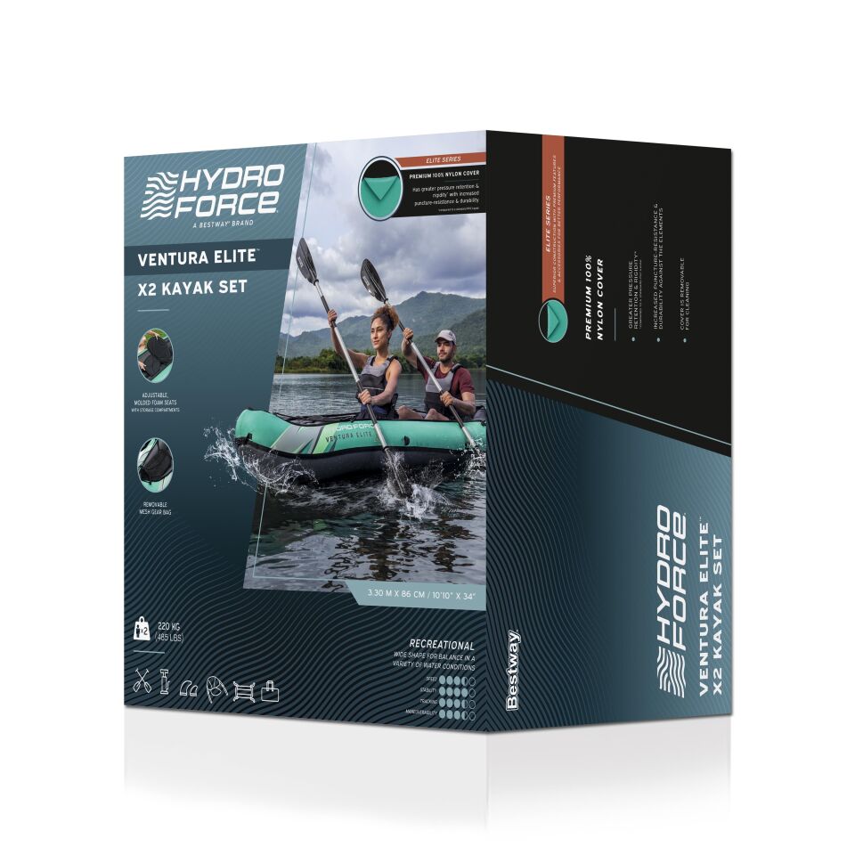 Hydro-Force™ 65052  Ventura Elite X2 İki Kişilik Kano Seti 3.30m x 86cm