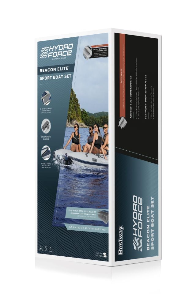 Hydro Force® Beacon Elite™ 65185 5-Kişilik Spor Model Şişme Bot Set 3.35 m