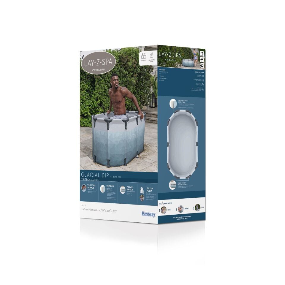 Lay-Z-Spa® Glacial Dip™ Soğuk Terapi Buz Banyosu Küveti, 2 Kişilik