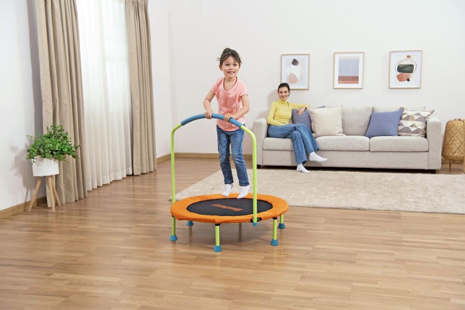 Bestway 59100 WonderJump 3 Yaş Üstü Çocuklar İçin Güvenli Şişme Trambolin - Turuncu 91cm x 96cm