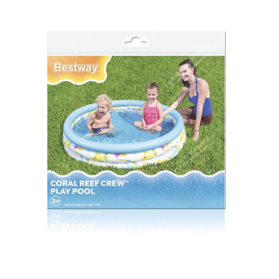 Bestway® 51009 Coral Reef Crew™ Mercanlar Küçük Çocuk Havuzu 1,22 m x 25 cm