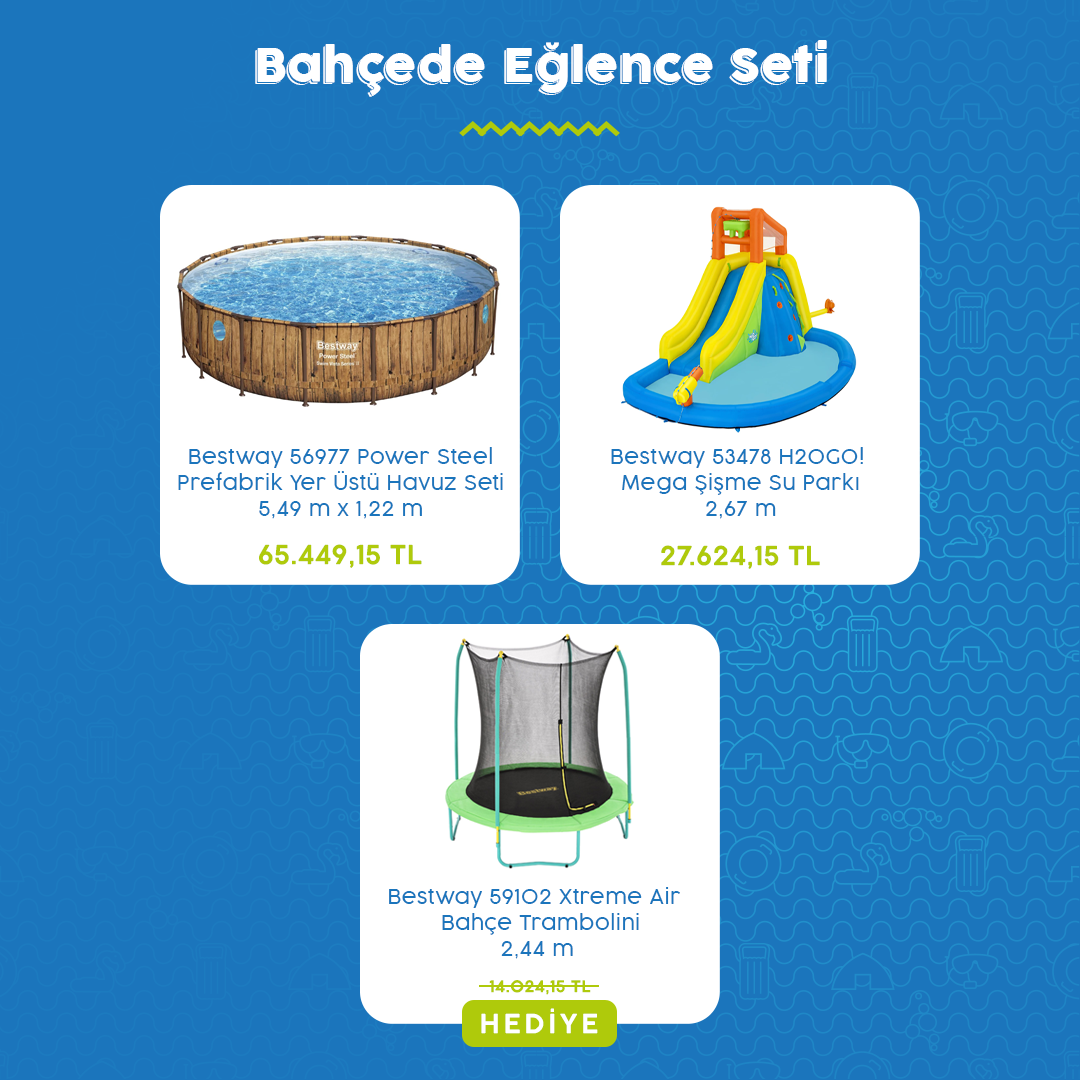 Bahçede Eğlence Seti (Trambolin Hediye)