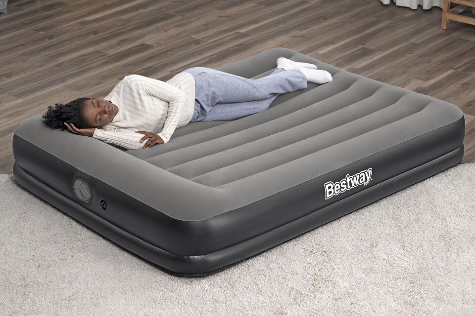 Bestway® 671BU Tritech Çift Kişilik Dahili USB Pompalı Şişme Yatak  2.03m x 1.52m x 36cm