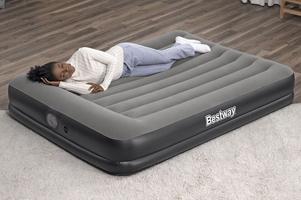 Bestway 671BU Tritech Çift Kişilik Dahili USB Pompalı Şişme Yatak  2.03m x 1.52m x 36cm