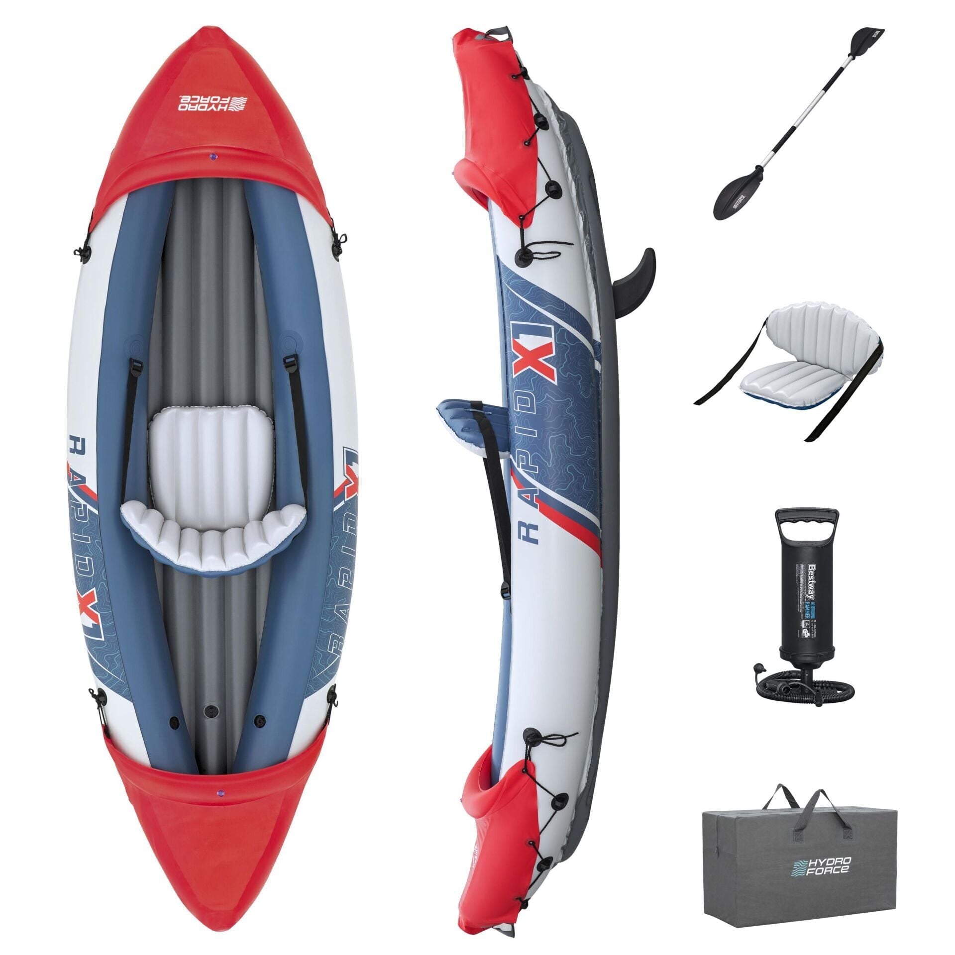 Hydro-Force 65176  Rapid X1 Tek Kişilik Kano Seti 2.90m x 91cm