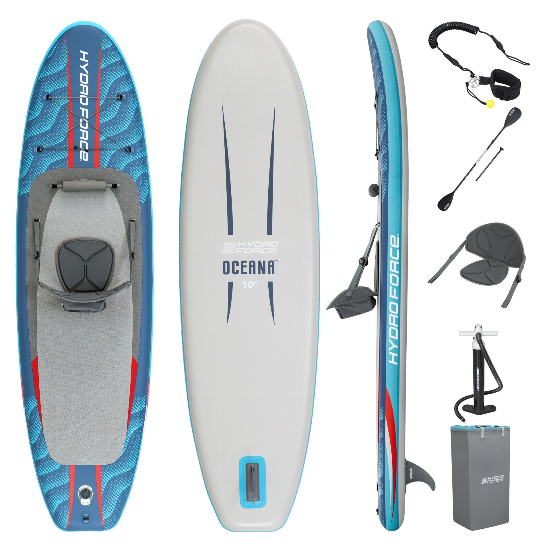 Hydro Force 6532B® Oceana™ Şişme Kürekli SUP-Sörf ve Kano Seti 3,05 m