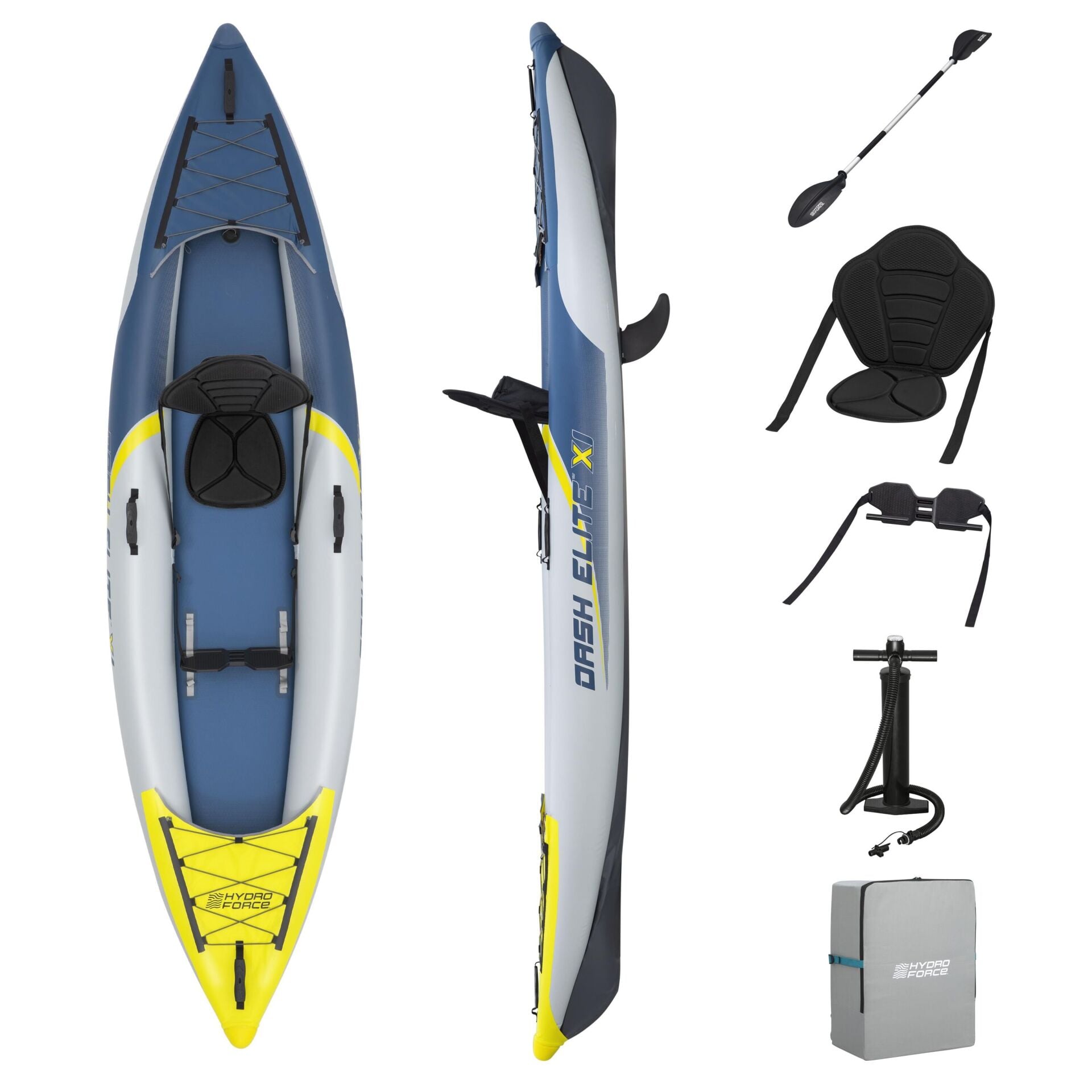 Hydro-Force 65178 Dash Elite X1 Tek Kişilik Kano Seti  3.35m x 92cm x 30cm