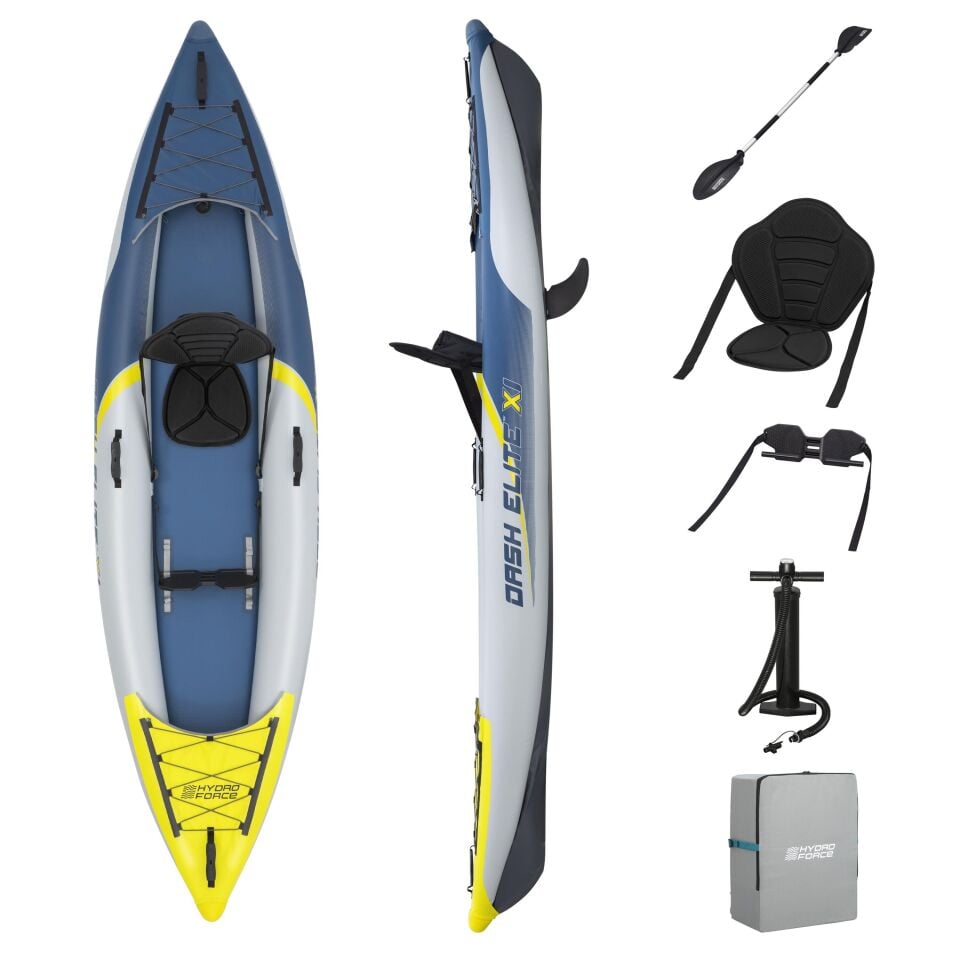 Hydro-Force 65178 Dash Elite X1 Tek Kişilik Kano Seti  3.35m x 92cm x 30cm