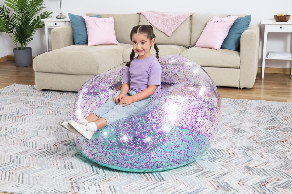 Bestway® 75115 Glitter Dream™ Inflate-A-Chair Çocuklar İçin Şişme Koltuk