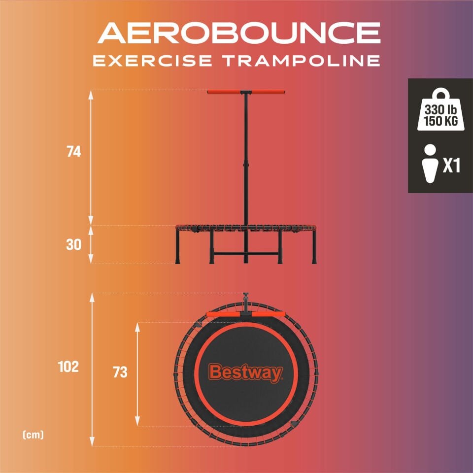 Bestway 59124® AeroBounce™ Yetişkinler İçin Mini Egzersiz Trambolini