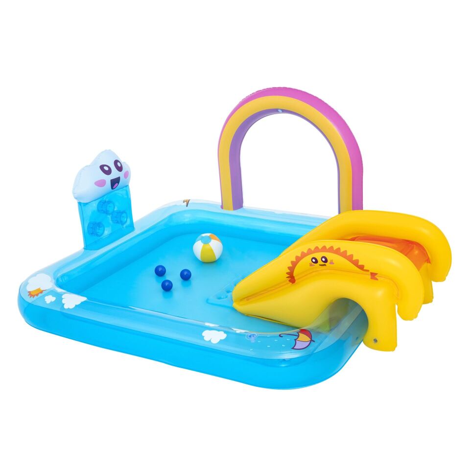 Bestway 53174  Rainbows ‘N Rays Şişme Su Oyun Parkı ve Havuz 1,80 m x 1,80 m x 1,17 m