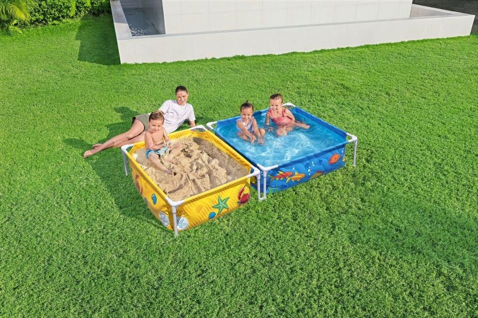 Bestway Prefabrik Havuz Prefabrik İkili Su ve Kum Oyun Havuzu 2.13 m x 1.22 m x 30.5 cm 561CF