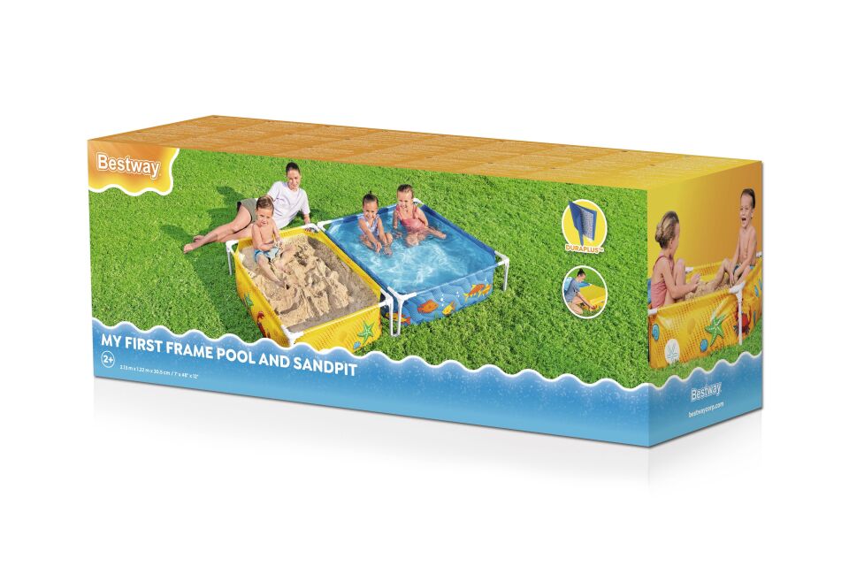 Bestway 561CF Prefabrik İkili Su ve Kum Oyun Havuzu 2.13 m x 1.22 m x 30.5 cm