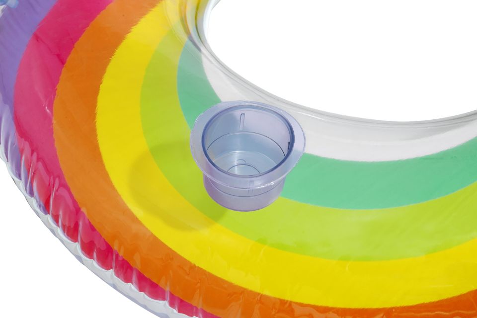 Bestway® 43648 Rainbow Dreams™ Gökkuşağı Çift Kişilik Büyük Simit 1,86 m x 1,16 m